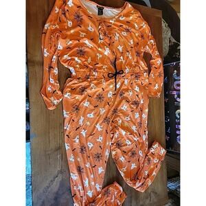Bae City Womens 3xl Halloween/fall Romper With Scrunchie